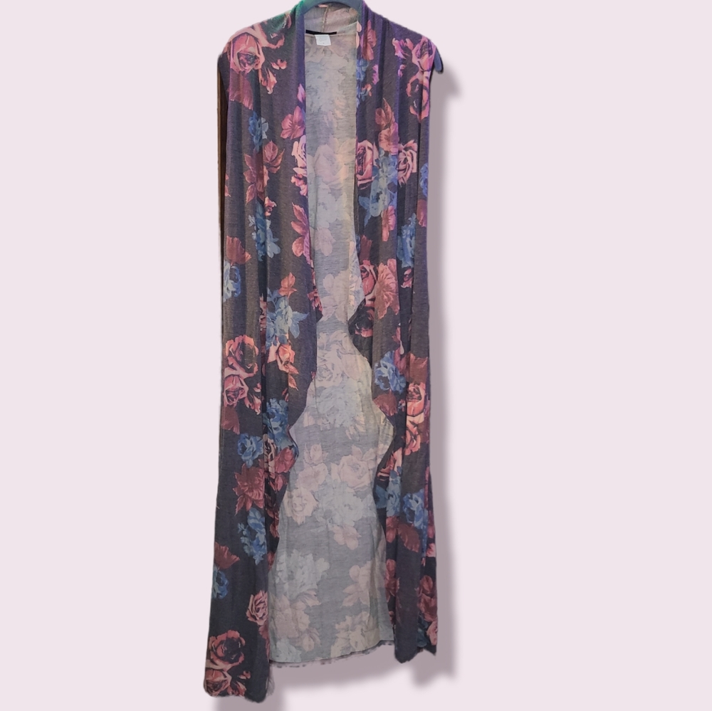 Long Floral Vest